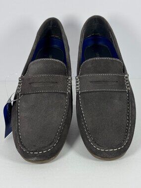 New! Men’s Gray Suede Penny Loafer Shoe Men’s Size 7 Gray